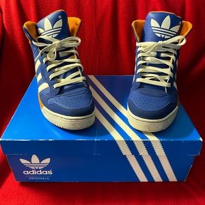 Adidas Originals Size 12 Classics blue and orange